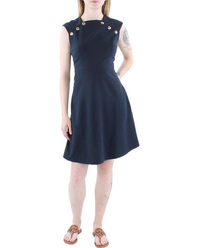 Tommy Hilfiger Plus Size Fit And Flare Dress - Blue