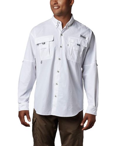 Columbia Bahama Ii Big Long Sleeve Shirt - White