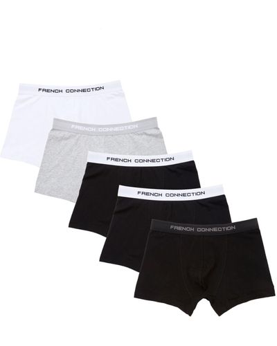 French Connection Cotton Boxers For – Regular Fit 's Underwear Briefs – Ease And Facility - Black
