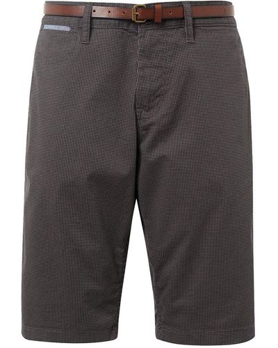 Tom Tailor Josh Regular Slim Chino Shorts mit Gürtel 1007868 - Schwarz