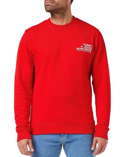Tommy Hilfiger Sweatshirt Regular Entry Graphic Crew ohne Kapuze - Rot
