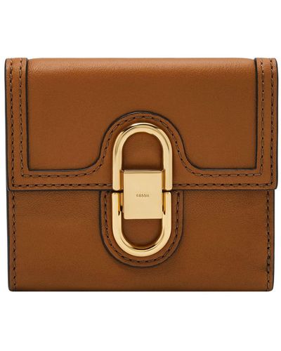 Fossil Avondale Leather Trifold Wallet - Brown