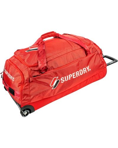 Superdry Leichte Reisetasche mit Rollen - Rot