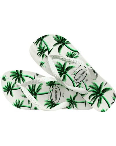 Havaianas , , Aloha, Flip Flop, White/white/green, 6/7 Uk