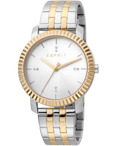Esprit ES1L185M0085 lo Silver Gold Uhr -Uhr Edelstahl Bicolor Bicolor - Mettallic
