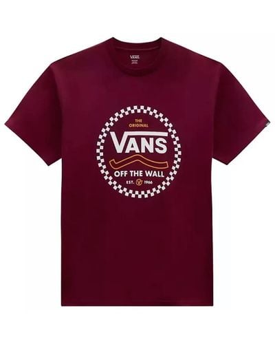 Vans T-shirt Voor Met Ronde Hals - Rood