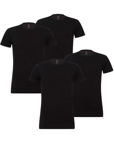 Levi's 2er Pack Levis Solid Crew T-Shirt Unterhemd Rundhals Stretch Cotton - Schwarz