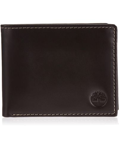 Timberland Leather Wallet With Attached Flip Pocket - Multicolor