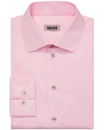 Kenneth Cole Kleid Regular Fit Solid Klassisches Hemd - Pink