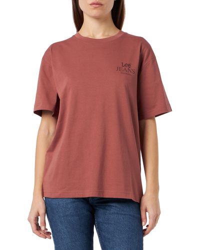 Lee Jeans Graphic Crewneck T-Shirt - Rot