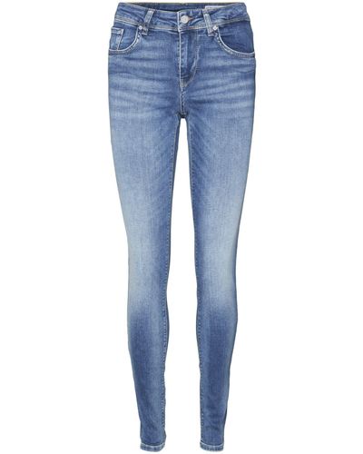 Vero Moda Female Slim Fit Jeans VMLUX Mid Rise Slim Fit Jeans - Blau