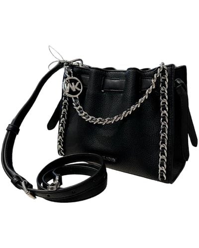 Michael Kors Mina Small Signature Logo Chain Crossbody Bag - Black