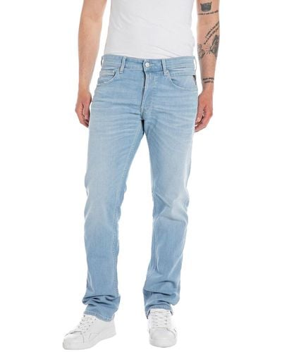 Replay Jeans Grover Straight-Fit Bio - Blau