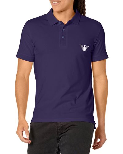 Emporio Armani Essential Short Sleeve Polo Shirt - Blau