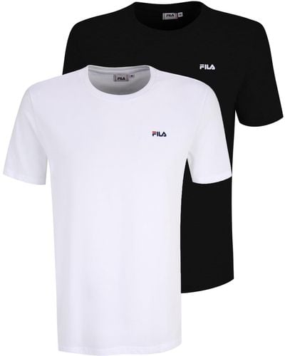 Fila Brod Tea/Confezione Doppia T-Shirt - Nero