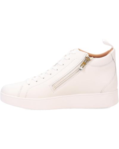 Fitflop Rally High Top Trainer Leather - White