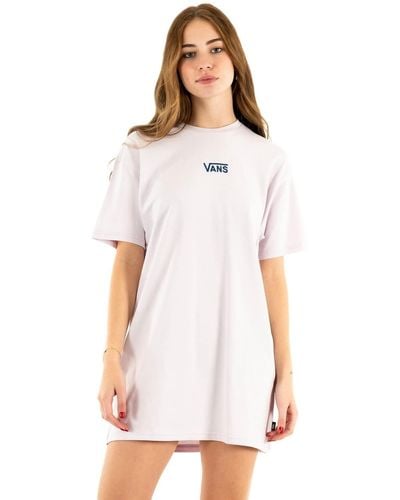 Vans WM Center Vee Tee Dress Vestito - Bianco