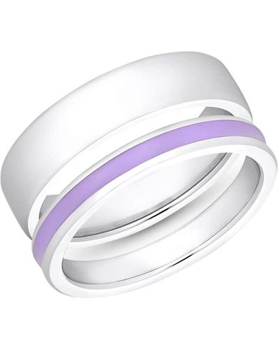 S.oliver Ring Edelstahl Ringe - Lila