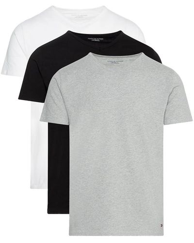 Tommy Hilfiger Stretch Vn tee SS Paquete de 3 Camiseta S/S - Negro
