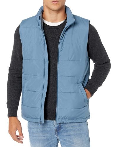 Amazon Essentials Gilet de Poids Fleece-Outerwear-Vests - Bleu
