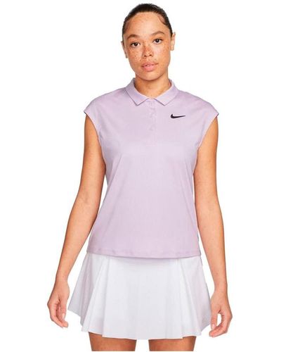 Nike Court Victory Short Sleeve Polo Shirt - Purple