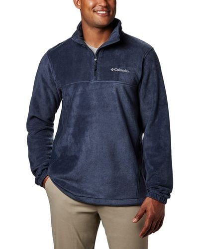 Columbia Steens Mountain Half Zip Fleece Pullover Sweater - Blue