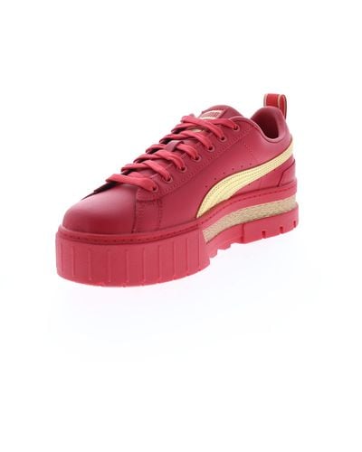 PUMA S Mayze I Am Determined Red Lifestyle Sneakers Shoes 9 - Rot