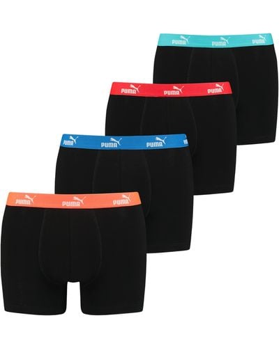 PUMA 4 x s Boxer Shorts Red Combo Large - Noir