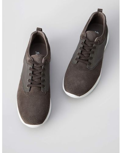 FIND Perforated Suede Hybrid Sneakers Basses - Gris