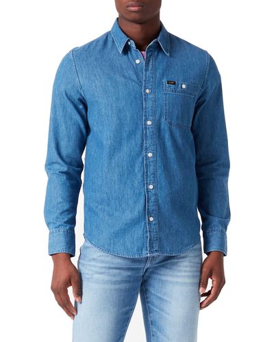 Lee Jeans Sure Shirt Maglietta - Blu
