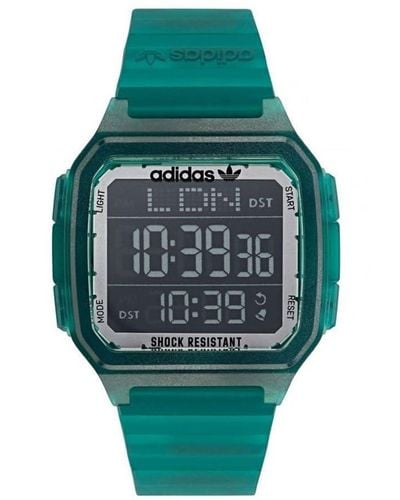 adidas Digital One Gmt Plastic/resin Fashion Digital Watch - Aost22048 - Green