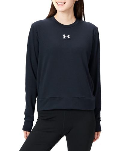 Under Armour Ua Rival Terry Crew Long-sleeves - Blauw