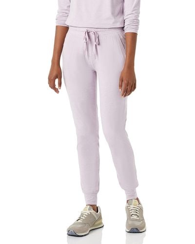 Amazon Essentials Pantalon de Jogging Stretch en Tissu Tech Brossé - Violet