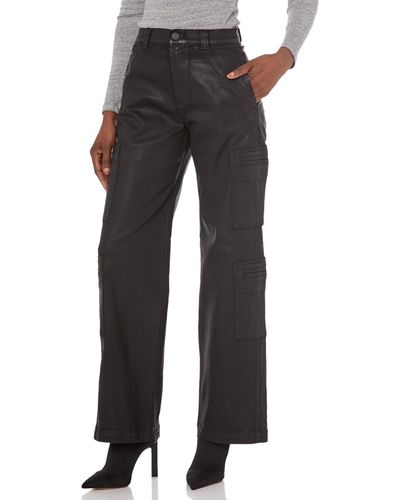 Hudson Jeans High-rise Welt Pocket Cargo Wide Leg Pants - Black