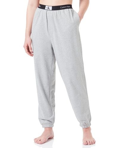 Calvin Klein Mujer Pantalón de Chándal Sweatpants Largo - Gris