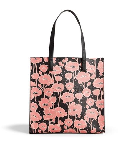 Ted Baker Polecon Floral Printed Large Icon Bag - Pink