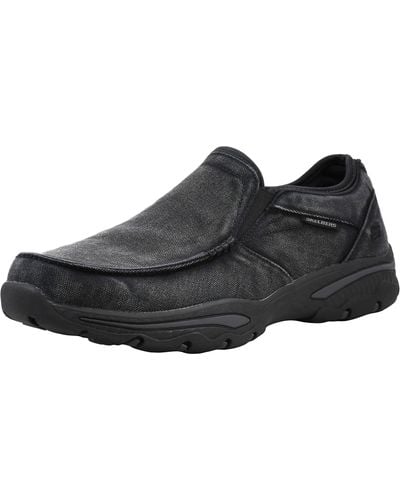 Skechers Relaxed Fit-creston-moseco Black Moccasin 11.5 Xw Us