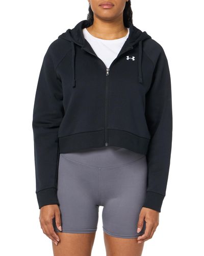 Under Armour Rival Fleece Cropped Full Zip - Black