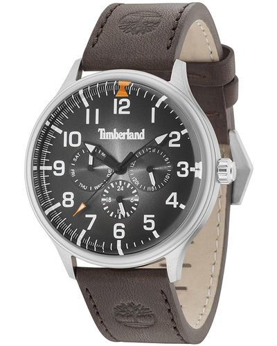 Timberland S Multi Dial Quartz Watch With Leather Strap 15270js/02 - Grey