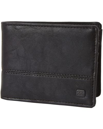 Billabong Faux Leather Bi-fold Wallet - Black