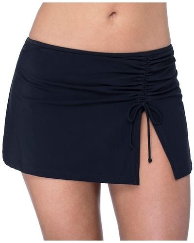 Gottex Womens Classic Side Tie Skirted Swimsuit Bikini Bottoms - Black