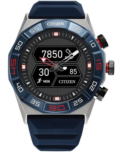 Citizen Cz Smart Pq2 Hybrid Smartwatch With Youq Wellness App Featuring Ibm Watson® Ai And Nasa Research - Blue
