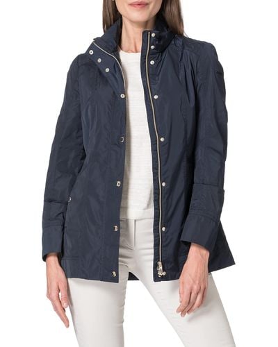 Geox W AIRELL Trench-Polyester CA Gabardina - Azul