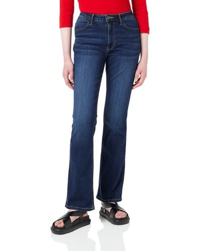 Wrangler High Rise Bootcut Jeans - Blu