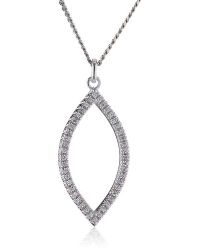 Esprit Jewels -Halskette mit Anhänger Diamant für Sie You 925 Sterling Silber ESNL92415A420 - Mettallic