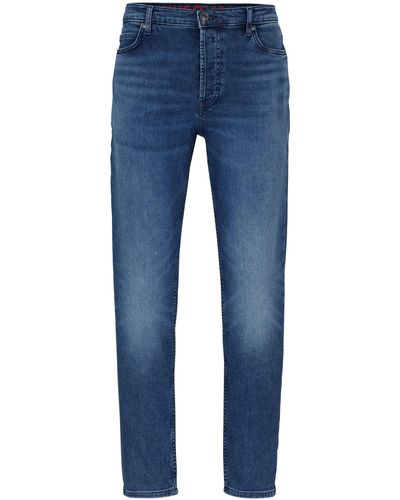 HUGO 634 Blaue Tapered-Fit Jeans aus bequemem Stretch-Denim Blau 31/32