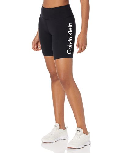 Calvin Klein High Waist Bike Shorts - Black
