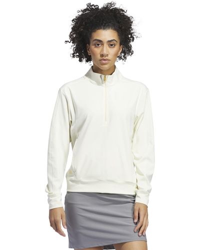 adidas Ultimate365 Half-zip Layering Top Pullover Jumper - White