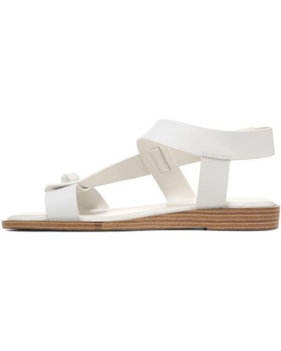 Franco Sarto S Glenni Ankle Strap Flat Sandals - White
