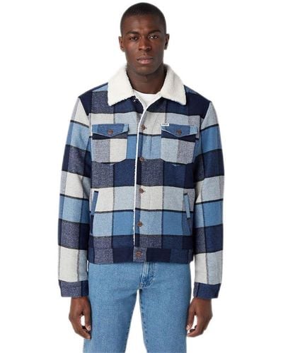 Wrangler Wool Trucker Jacket - Blue